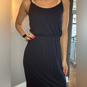 Sleeveless Navy Dress